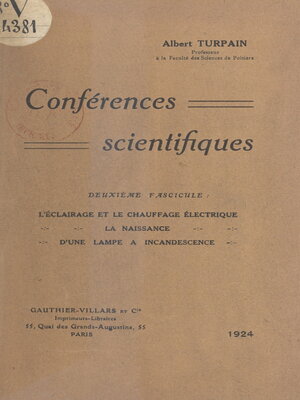 cover image of Conférences scientifiques (2)
